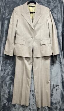 Anne Klein Suit Womens Size 14 Wool Blend Pant Suit Blazer Trousers Corporate